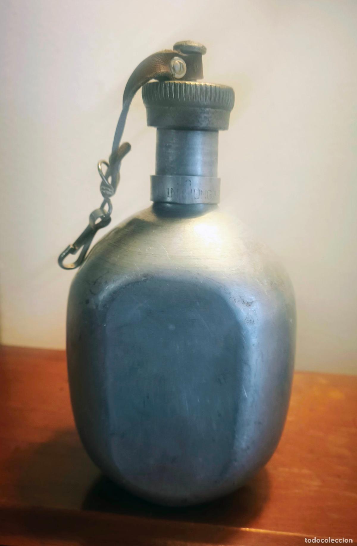 Militaria: CANTIMPLORA MADE IN UNGARY / POSIBLE ORIGEN MILITAR / ALUMINIO / RELIEVE EN ANVERSO