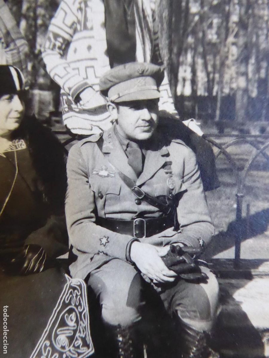 Militaria: Fotograf&iacute;a teniente carrista del ej&eacute;rcito espa&ntilde;ol. Guerra de Marruecos