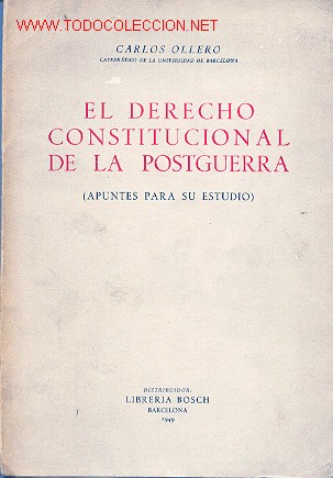 Militaria: EL DERECHO CONSTITUCIONAL DE LA POSTGUERRA. - Foto 1