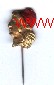 Militaria: Aguja con la efigie de la Rep&uacute;blica Espa&ntilde;ola.