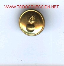 Militaria: bot&oacute;n republicano de artilleria.Peque&ntilde;o.