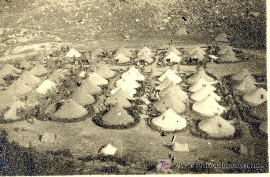 Military Antiques: CAMPAMENTO MILICIAS FOTOPAPEL 6 X 8cm.