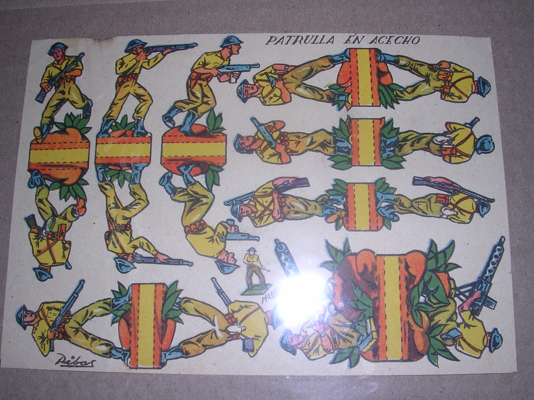 Militaria: RECORTABLE PATRULLA EN ACECHO, PIBAS