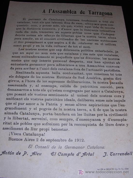 Militaria: FOLLETO A L'ASSAMBLEA DE TARRAGONA