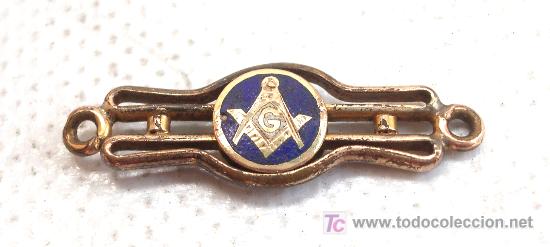 Militaria: Eslab&oacute;n de collar mas&oacute;nico. - Foto 1