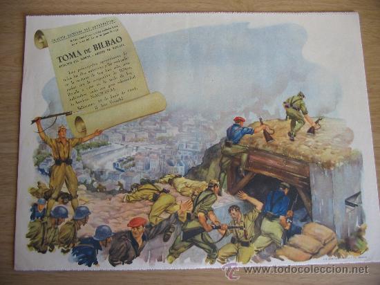 Militaria: PARTE HOJA CALENDARIO GUERRA CIVIL (34X25 CM.)