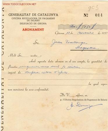 Militaria: GUERRA CIVIL GENERALITAT DE CATALUNYA DELEGACION DE GIRONA
