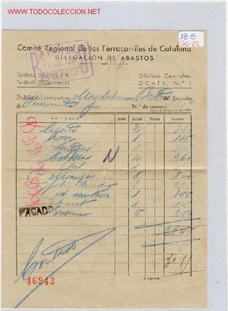 Militaria: DOCUMENTO REGIONAL DE LOS FERROCARRILES DE CATALU&Ntilde;A
