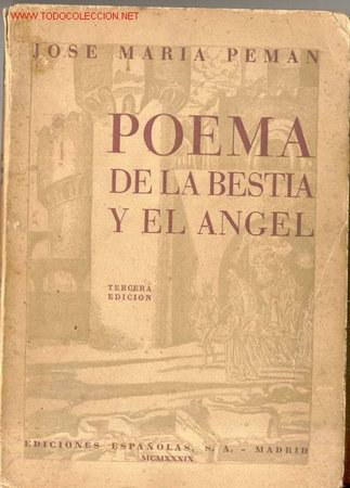 Military Antiques: 1939.POEMA DE LA BESTIA Y EL ANGEL. JOSE MARIA PEMAN GUERRA CIVIL