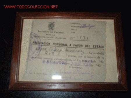 Militaria: documento de 1941