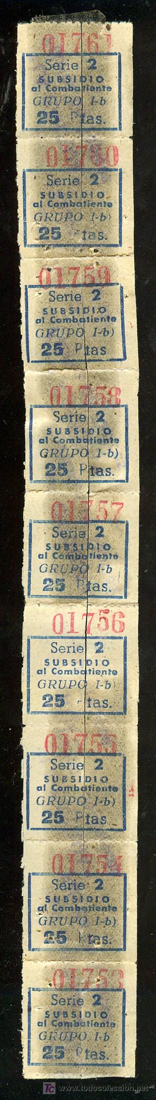 Militaria: 9 VI&Ntilde;ETAS AL SUBSIDIO AL COMBATIENTE - Foto 1