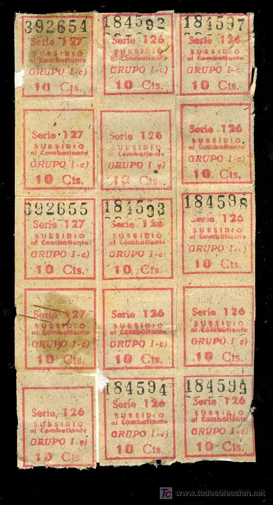 Militaria: 15 VI&Ntilde;ETAS AL SUBSIDIO AL COMBATIENTE - Foto 1