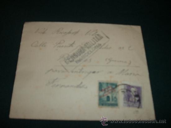 Militaria: correspondencia barcelona 29-4-1939 tamponeado censura militar -barcelona