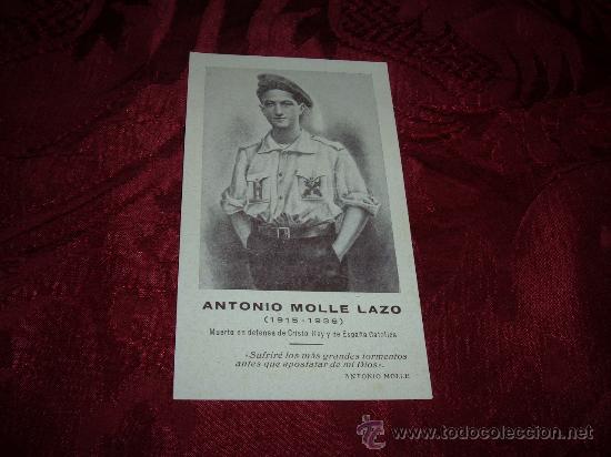 Militaria: recordatorio antonio molle lazo 1915-1936,requete tercio ntra sra las mercedes-jerez de la frontera