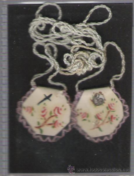 Militaria: ESCAPULARIO SE UTILIZO COMO DETENTE DURANTE LA GUERRA  MUY ANTIGUO ORIGINAL