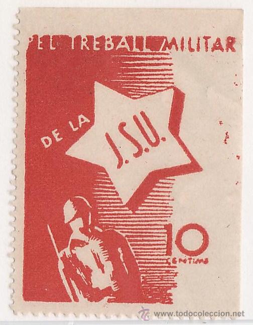 Militaria: guerra civil espa&ntilde;ola - vi&ntilde;eta de la J.S.U.