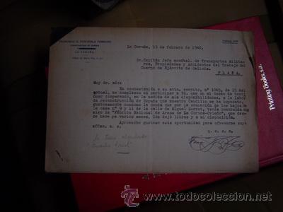 Militaria: 1937 y 1940 CARTA DE CONDONACION DE DEUDA POR OCUPACION DE LOCAL PARA FABRICA DE ARMAS