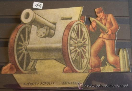 Militaria: Soldado del Ej&eacute;rcito Popular en cart&oacute;n, Artiller&iacute;a