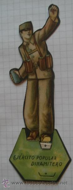 Militaria: Soldados del Ej&eacute;rcito Popular en cart&oacute;n, Dinamitero