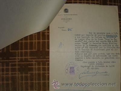 Military Antiques: 1937 GUERRA CIVIL  ALCALDIA CONSTITUCIONAL DE VEGADEO  CUATRO DOCUMENTOS