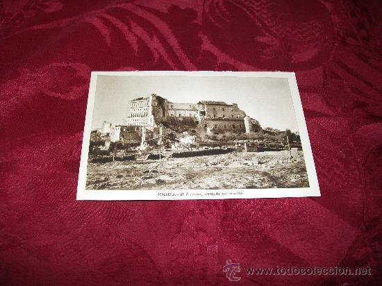 Military Antiques: Toledo Alcazar ,depues del asedio ,huecograbado Fournier-Vitoria