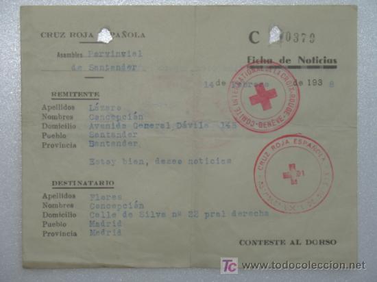 Military Antiques: Cruz Roja Internacional Guerra Civil Espa&ntilde;ola Ficha de noticias de ni&ntilde;os evacuados.