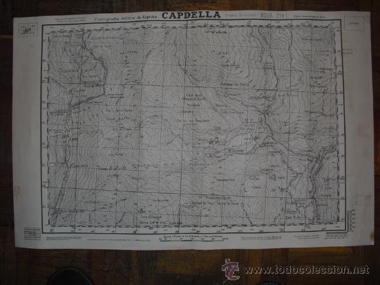 Militaria: 1938 GUERRA CIVIL MAPA MILITAR DE CAPDELLA( L&Eacute;RIDA) EDITADO EN BARCELONA