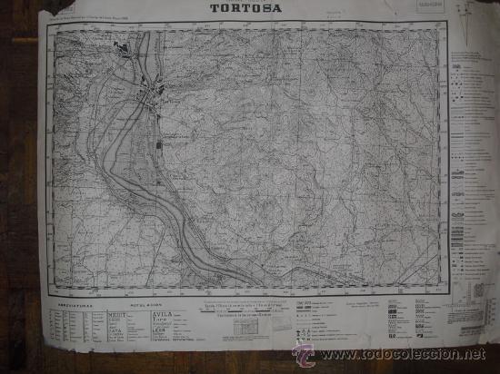 Military Antiques: 1938 GUERRA CIVIL MAPA MILITAR DE TORTOSA