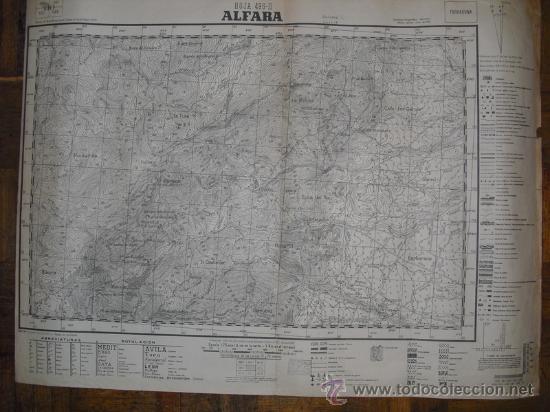 Military Antiques: 1938 GUERRA CIVIL MAPA MILITAR DE ALFARA (TARRAGONA)
