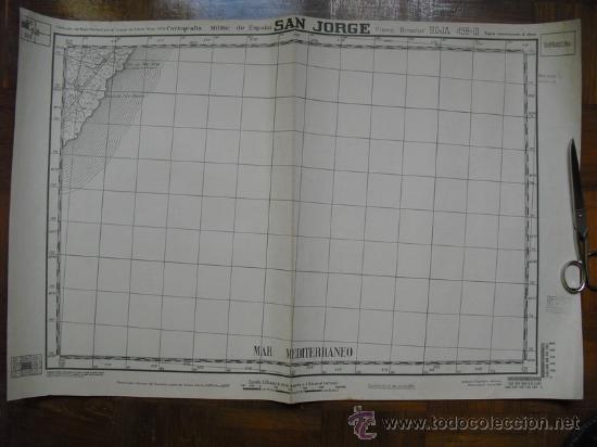 Militaria: 1938 GUERRA CIVIL MAPA MILITAR DE SAN JORGE ( TARRAGONA)