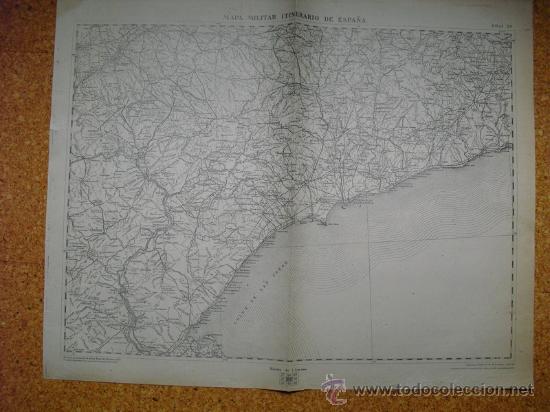 Militaria: 1937 GUERRA CIVIL MAPA MILITAR ITINERARIO HOJA 38 SITGES TORTOSA FRAGA