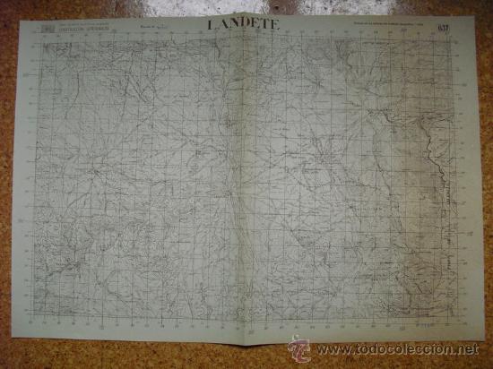 Military Antiques: 1938 GUERRA CIVIL MAPA DE LANDETE EJERCITO REPUBLICANO