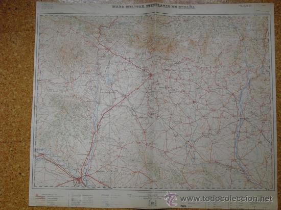 Military Antiques: ENERO 1938 MAPA MILITAR ITINERARIO