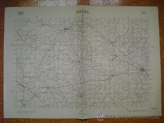 Militaria: 1938 GUERRA CIVIL MAPA DE UTIEL EJERCITO REPUBLICANO