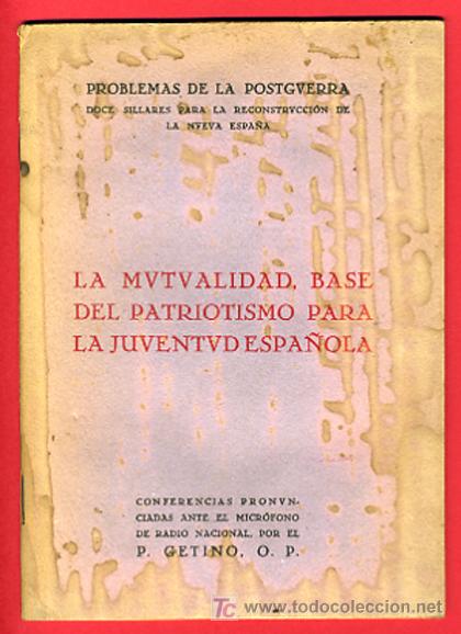 Militaria: FOLLETO GUERRA CIVIL , 1937 , PROBLEMAS DE POSTGUERRA ,