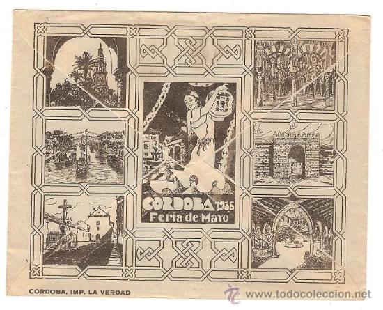 Militaria: 1899 -G.CIVIL ESPA&Ntilde;OLA &iexcl;VIVA ESPA&Ntilde;A! CENSURA - SOBRE ILUSTRADO REVERSO FERIA DE MAYO DE C&Oacute;RDOBA 1936