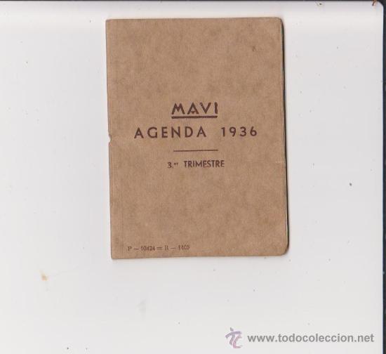 Military Antiques: Mavi,agenda 1936 3er trimestre