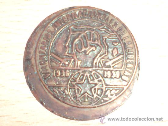Militaria: Brigadas Internacionales,Excepcional Pieza,Sello de tinta de Brigadas,original,Guerra Civil Espa&ntilde;ola