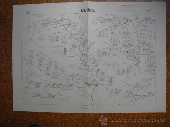 Military Antiques: GUERRA CIVIL MAPA DE QUIROS HOJA 77 DEL MAPA 1: 50000