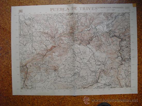 Military Antiques: GUERRA CIVIL MAPA DE PUEBLA DE TRIVES EJERCITO NACIONAL  UNICO  NO CATALOGADO