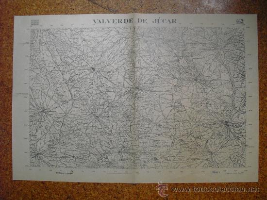 Militaria: GUERRA CIVIL MAPA DE VALVERDE DE JUCAR EJERCITO REPUBLICANO E 1:50000