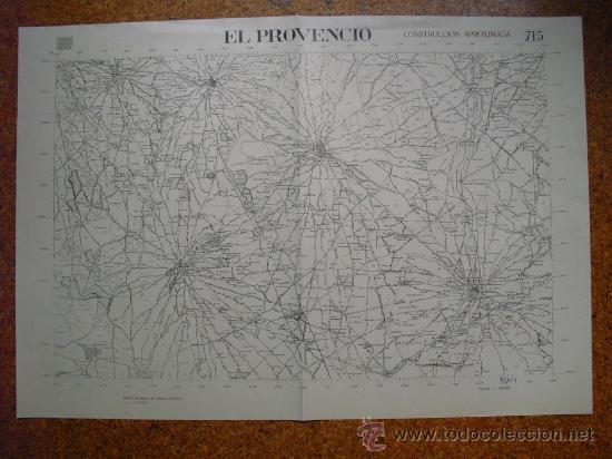 Militaria: GUERRA CIVIL MAPA DE EL PROVENCIO EJERCITO REPUBLICANO E 1:50000