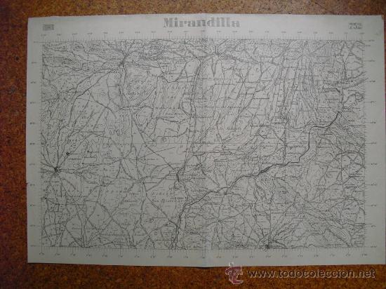 Militaria: GUERRA CIVIL MAPA DE MIRANDILLA EJERCITO REPUBLICANO E 1:50000