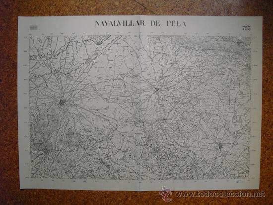 Militaria: GUERRA CIVIL MAPA DE NAVALVILLAR DE PELA EJERCITO REPUBLICANO E 1:50000