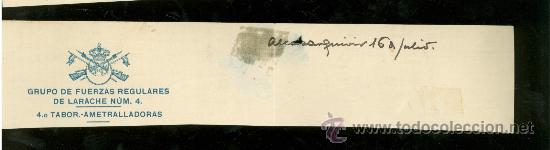 Militaria: MEMBRETE DE GUERRA CIVIL.