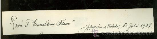 Militaria: MEMBRETE DE GUERRA CIVIL.