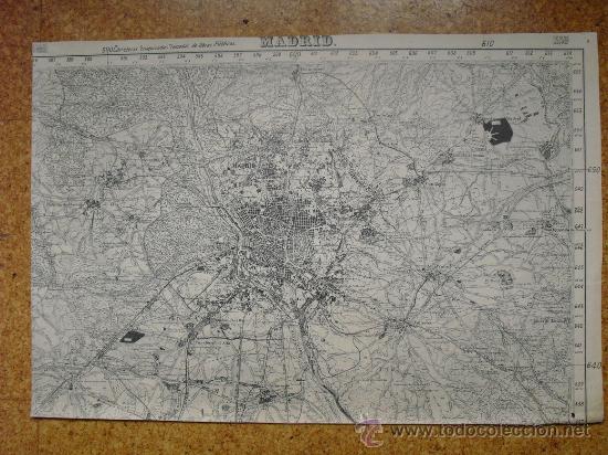 Militaria: GUERRA CIVIL MAPA DE MADRID E 1:50000 EJERCITO REPUBLICANO