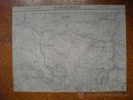Militaria: MAPA DE CASTELSERAS DEL EJERCITO NACIONAL E 1:50000