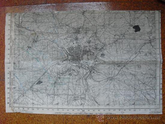 Militaria: MAPA DE MADRID DEL EJERCITO NACIONAL COPIA MODIFICADA DE UN MAPA DEL EJERCITO REPUBLICANO - Foto 1