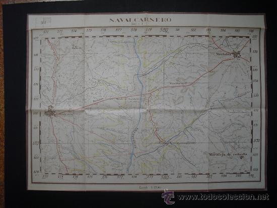 Militaria: MAPA DE NAVALCARNERO I DEL EJERCITO NACIONAL E 1/ 25000